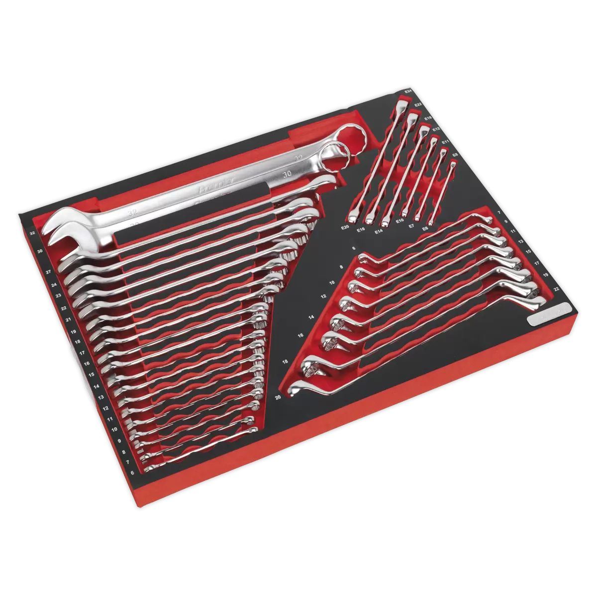 Sealey TBTPCOMBO2 Tool Chest Combination 14 Drawer with Ball Bearing Slides Black & 446pc Tool Kit