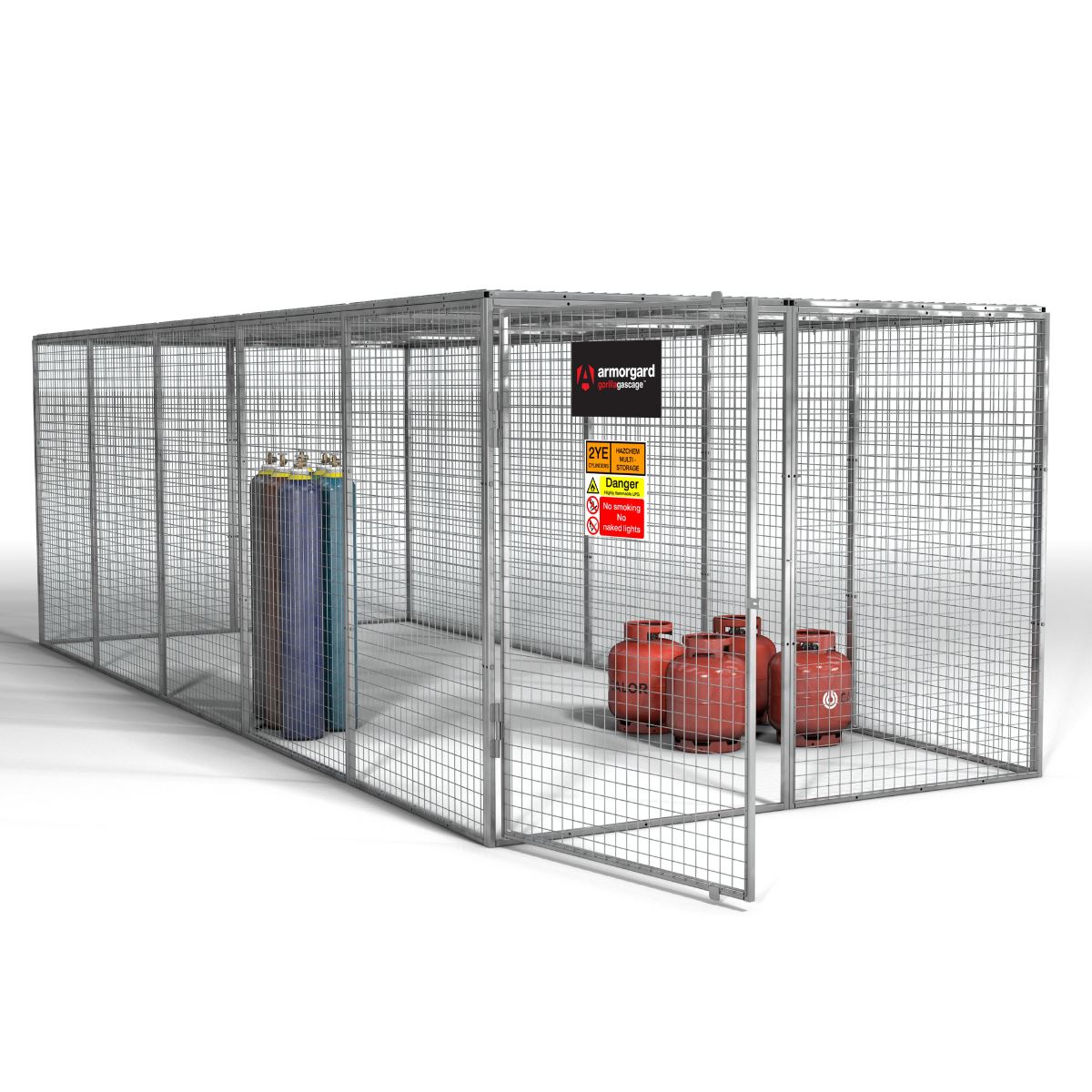 Armorgard GGC15 Gorilla Gas Cage 2412mm x 6066mm x 1831mm Secure Storage Solution for Gas Cylinders