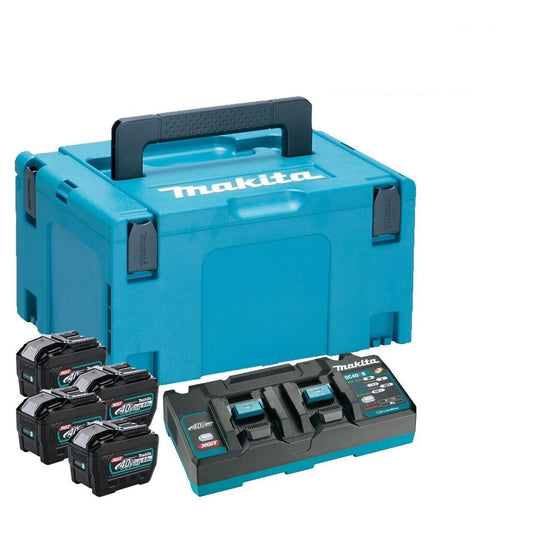 Makita 1910B1-4 40V XGT Power Source Kit with 4 x 8 0Ah Battery  Charger   Case