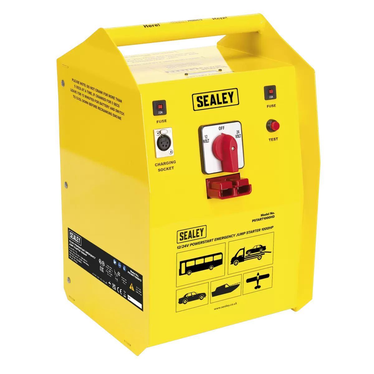 Sealey PSTART1000HD 12/24V PowerStart Emergency Jump Starter 1000hp