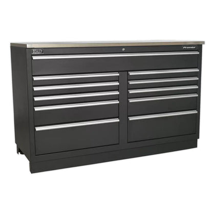 Sealey APMSCOMBO7SS Premier 3.55m Storage System Stainless Worktop