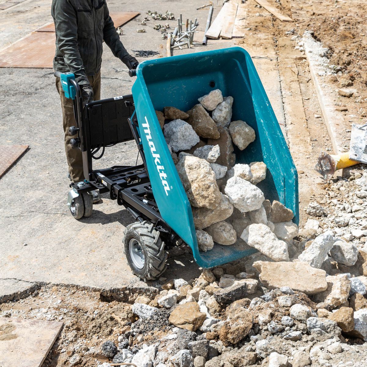 Makita DCU602Z 36V LXT Brushless Wheelbarrow With Bucket Frame Body Only
