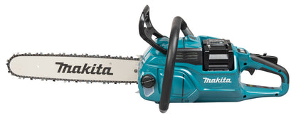 Makita UC030GZKIT 2 x BL4080H AND DOUBLE CHARGER 40V Max XGT 400mm 16" Brushless Rear Handle Chainsaw Body Only Gold