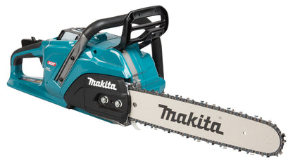 Makita UC030GZKIT 2 x BL4080H AND DOUBLE CHARGER 40V Max XGT 400mm 16" Brushless Rear Handle Chainsaw Body Only Gold