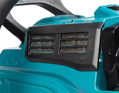 Makita UC030GZKIT 2 x BL4080H AND DOUBLE CHARGER 40V Max XGT 400mm 16" Brushless Rear Handle Chainsaw Body Only Gold