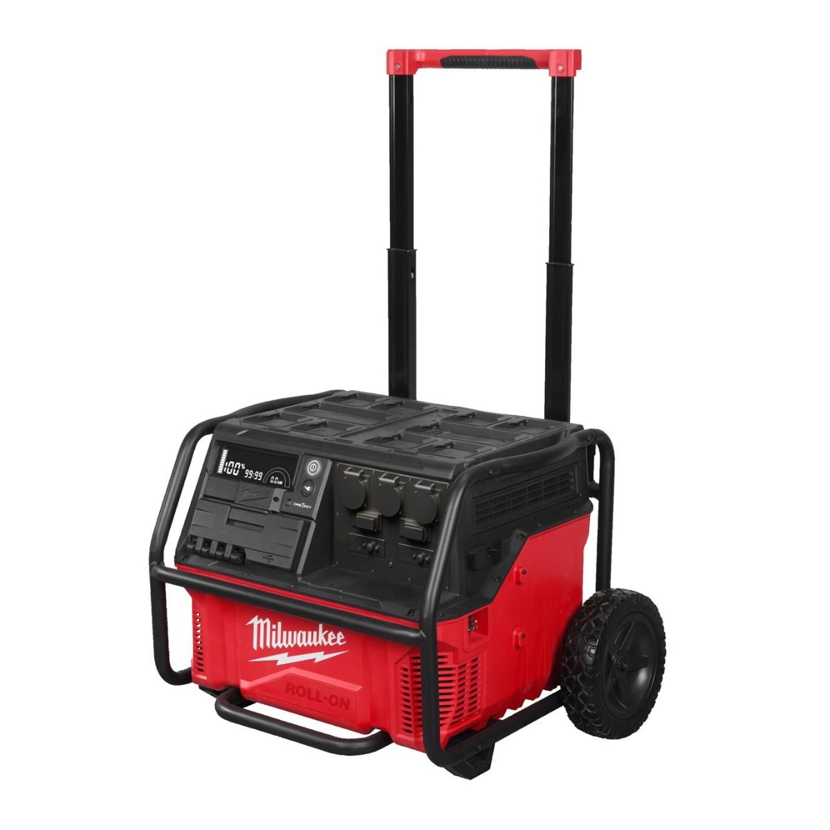 Milwaukee IRPSUOP2500 GB2 Packout Roll-On Mobile Power Supply 240V with 3 x 6.0Ah FORGE Battery & 6 Bay Rapid Charger